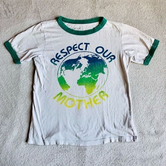 Peek Kids Respect Our Mother Earth Graphic Short Sleeved T-Shirt - Picture 1 of 8